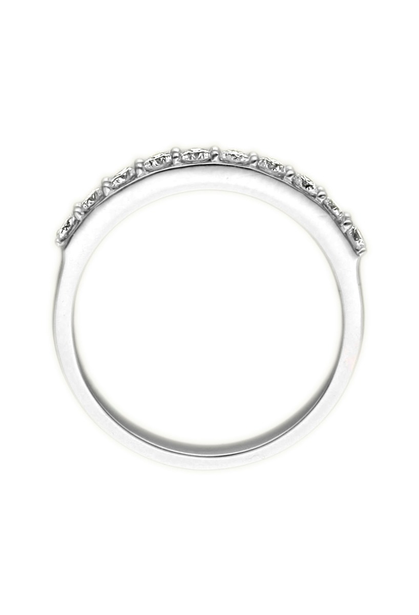 Anillo compromiso oro blanco con diamantes media alianza 243_SPH-AAAAS anillo compromiso media alianza oro blanco con 14 diamantes foto cenital
