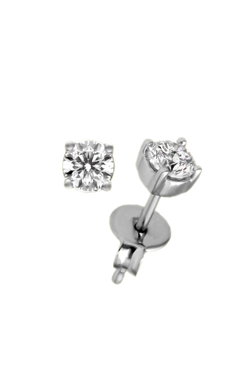pendientes oro blanco 18 kilates y diamantes para hombre y para mujer fotografia lateral para web el rubi joyeros