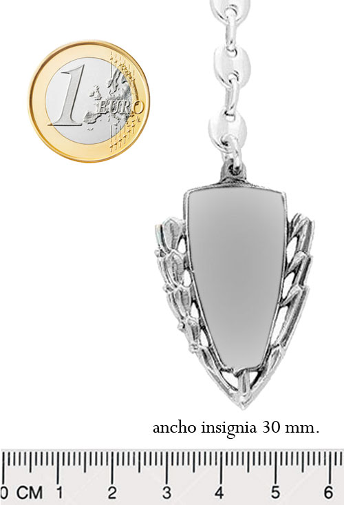 Llavero plata carrera de filosofia 28_I-0020-FIL llavero plata carrera profesional fotografia con medida comparada con un euro