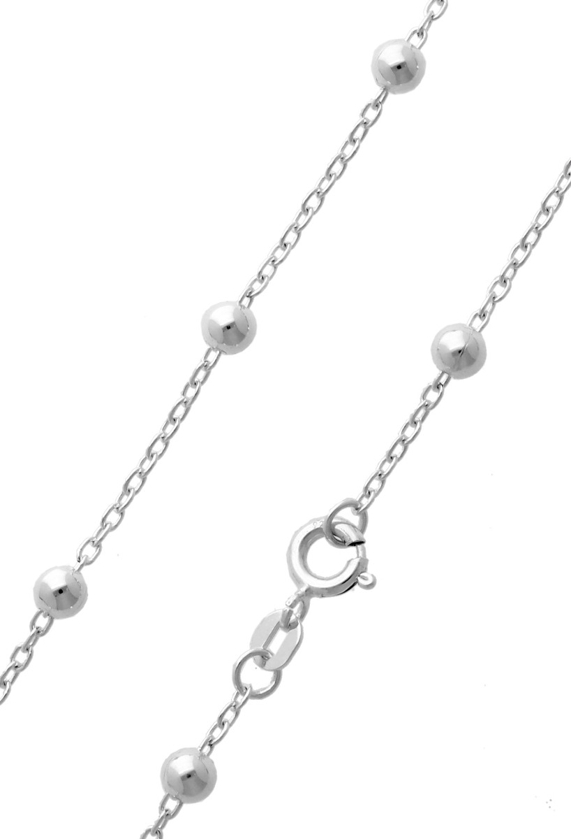 Gargantilla de plata entrepiezas bolas de 4 mm 127_AG-FB(1-1)50-45 gargantilla de plata cadena forzada con bolas de 4 mm fotografia aumentada