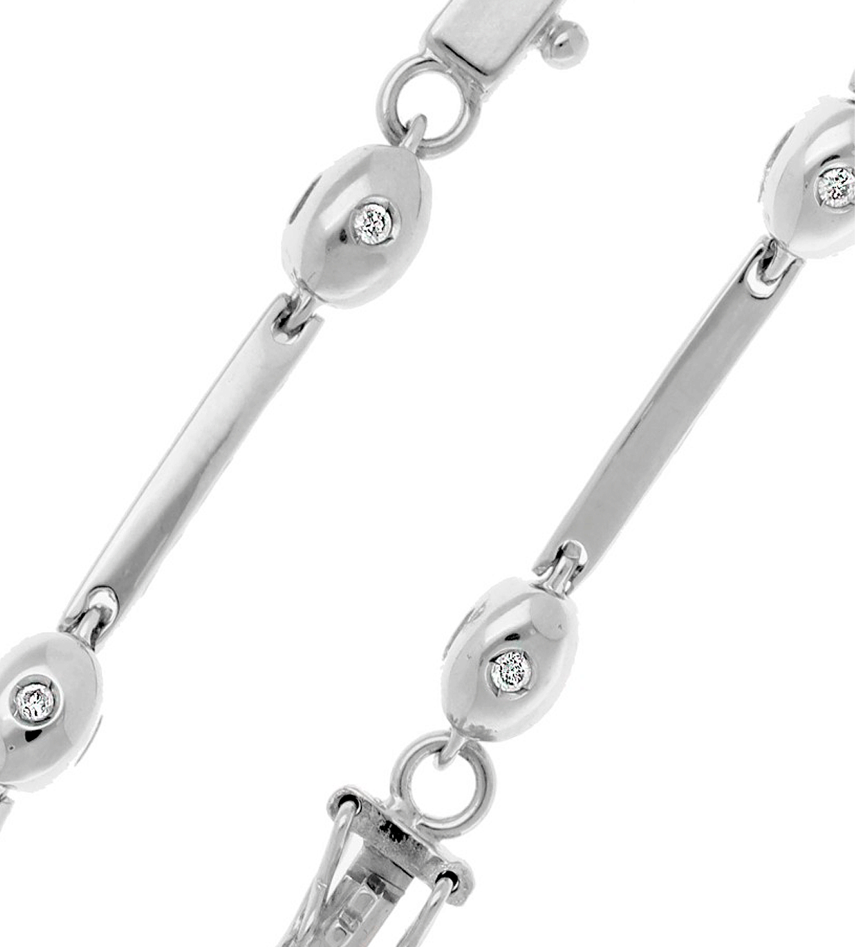 Pulsera de oro blanco 18k con diamantes en chatones ovalados 231_W787B pulsera de oro blanco 18 k con brillantes 231_W787B_03