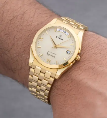 reloj de oro 18 ktes automatico marca CYMA 231_186201_10