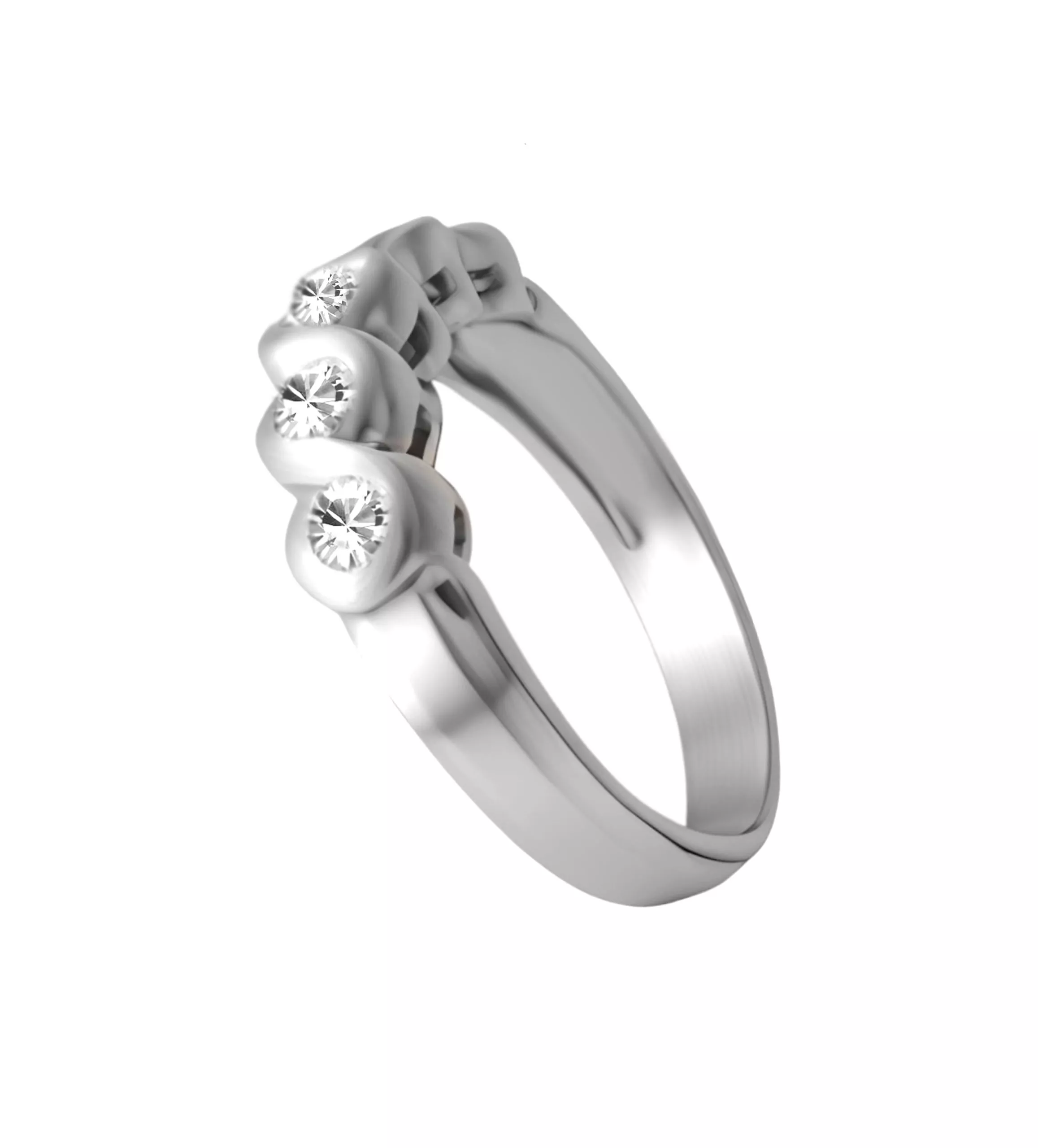 Anillo compromiso oro 18k y diamantes media alianza trenza 231_W731R Anillo compromiso oro 18k y diamantes media alianza trenza 231_W731R - Imagen 2