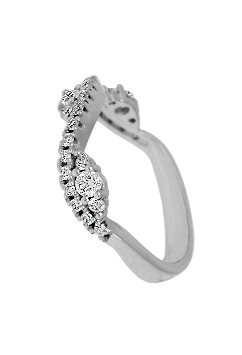 anillo compromiso oro blanco 18k y diamantes vista lateral para web el rubi joyeros