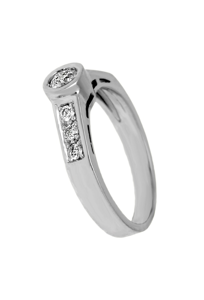 anillo compromiso oro blanco con diamantes fotografia para la web de joyeria el rubi toma lateral