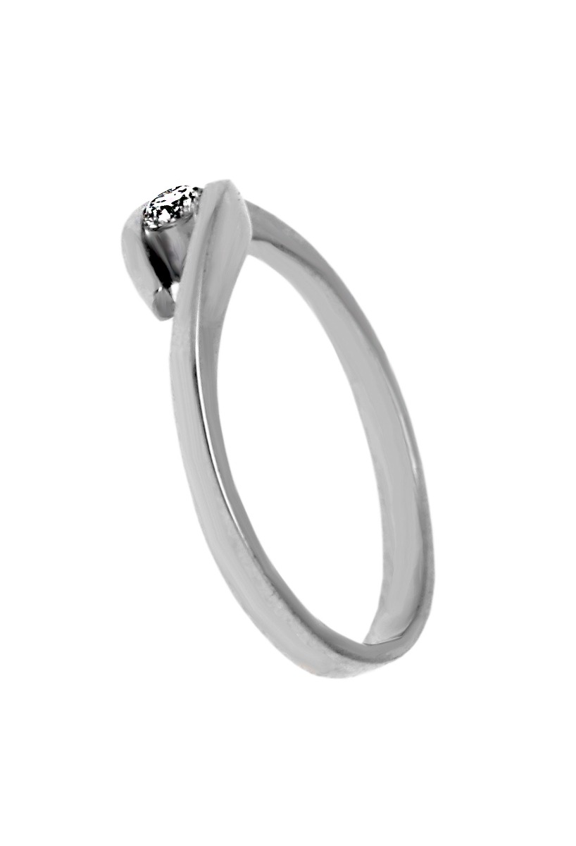 anillo compromiso oro blanco y diamante modelo abrazo vista lateral para web el rubi joyeros