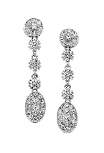 pendientes largos oro blanco 18 kilates fotografia frontal para web el rubi joyeros