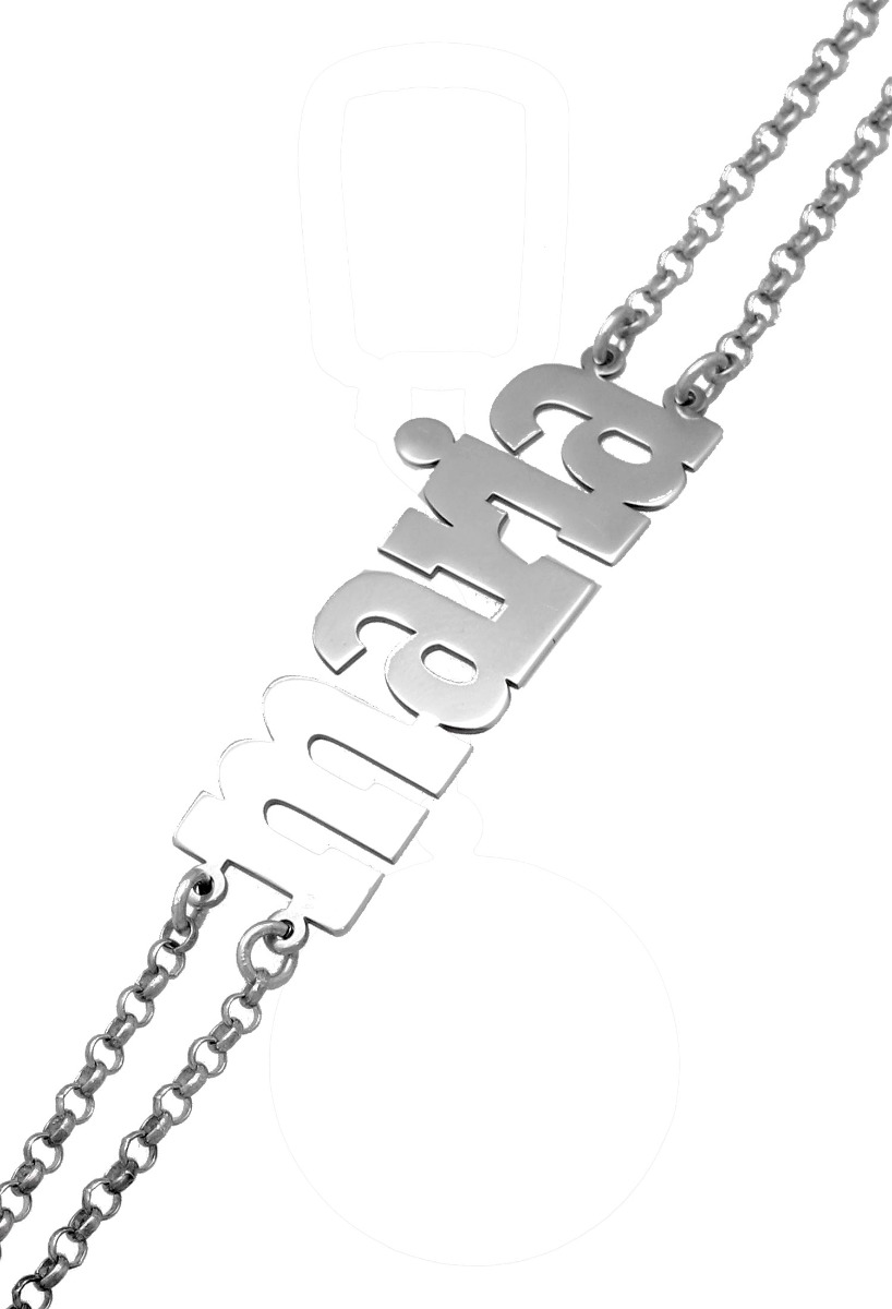pulsera de plata nombre maria a precio outlet de ocasion foto sin recortar fondo detalle aumentado para web el rubi joyeros