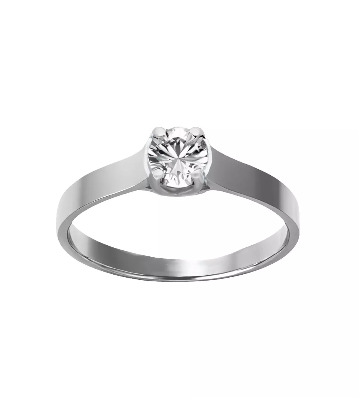 Anillo de compromiso "Bacano 30" anillo de compromiso oro blanco 18 ktes con brillante