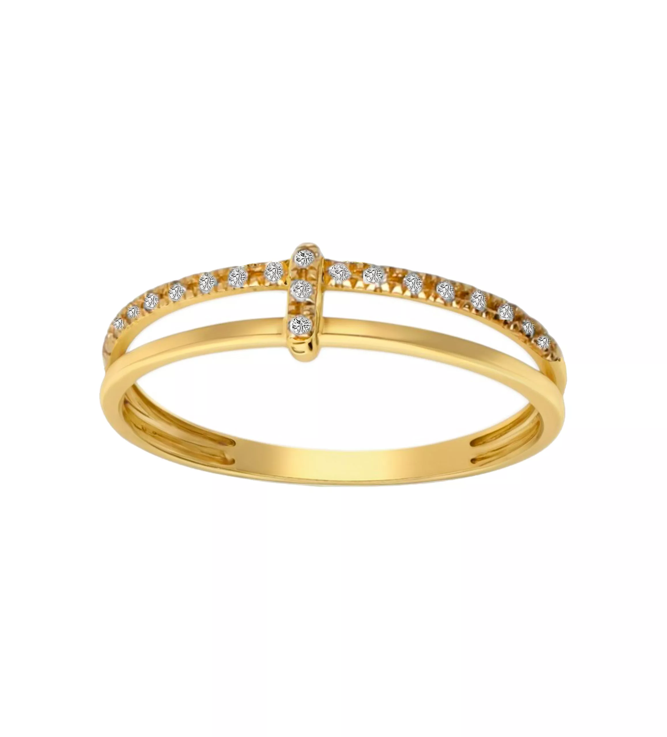 Anillo de compromiso oro amarillo 18k y diamantes "Unión" anillo de compromiso oro y diamantes Union