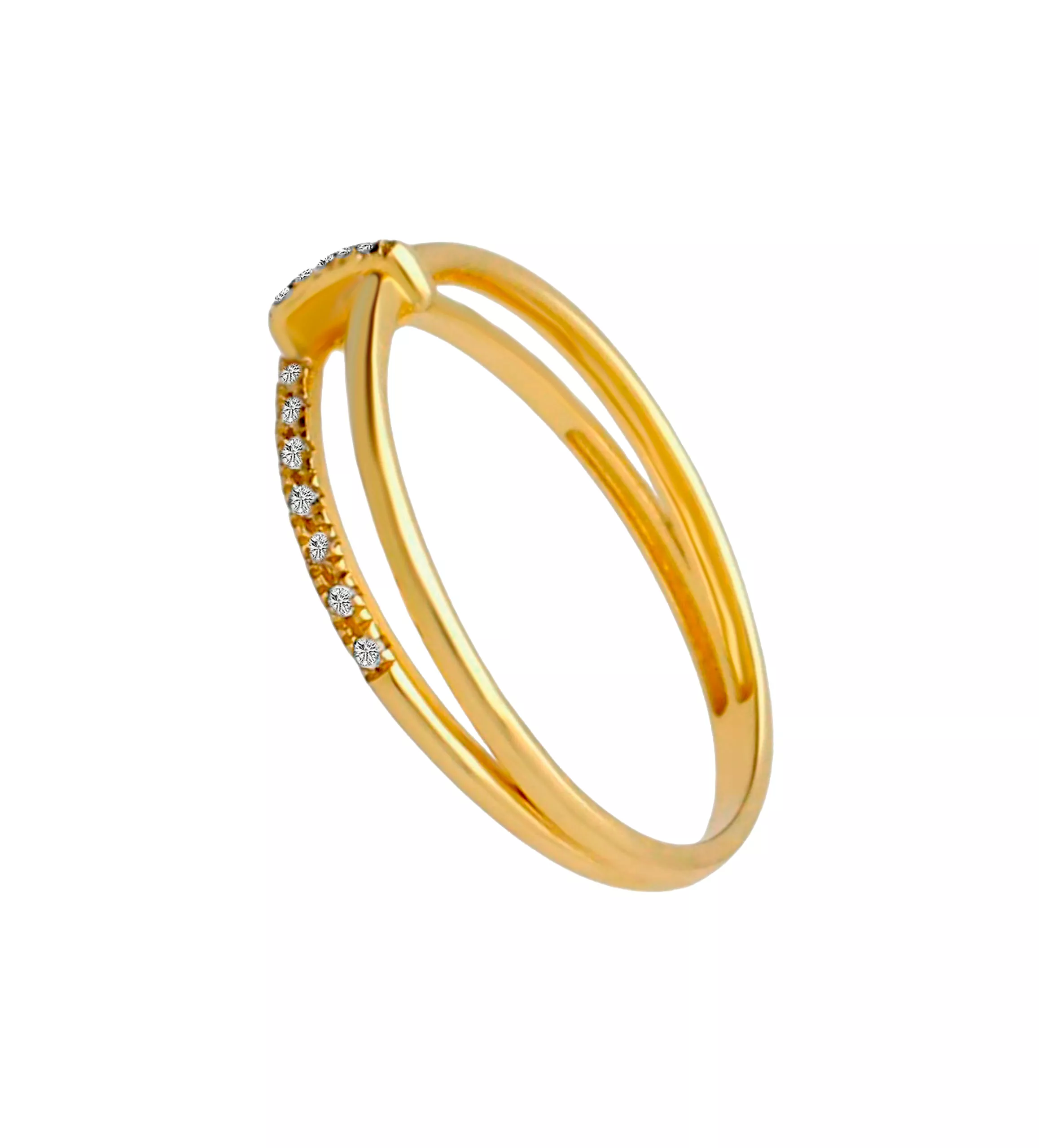 Anillo de compromiso oro amarillo 18k y diamantes "Unión" Anillo de compromiso oro amarillo 18k y diamantes "Unión" - Imagen 3