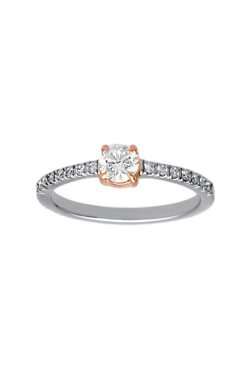anillo compromiso oro bicolor rosa y blanco con diamantes foto principal para web el rubi joyeros