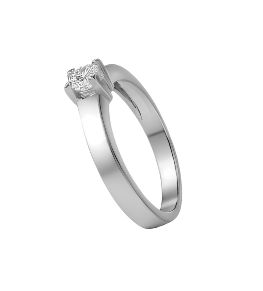 anillo compromiso oro blanco 18 kilates con diamante talla brillante o,25 quilates fotografia para web el rubi joyeros tomo lateral