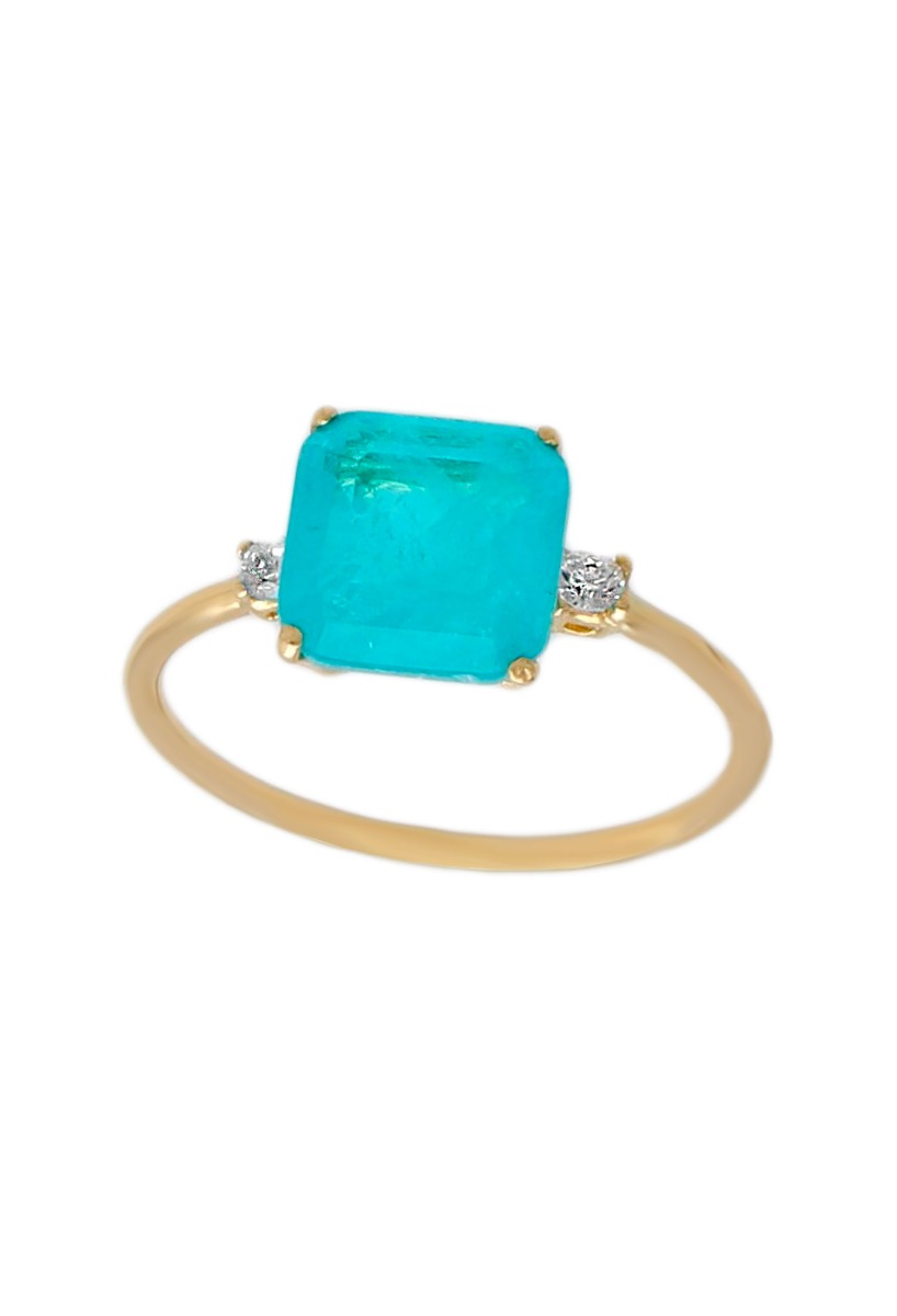 anillo oro y cuarzo verde esmeralda fotografia principal para web el rubi joyeros