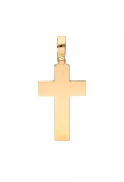 Cruz oro amarillo 18K chapa plana 243_009-03176