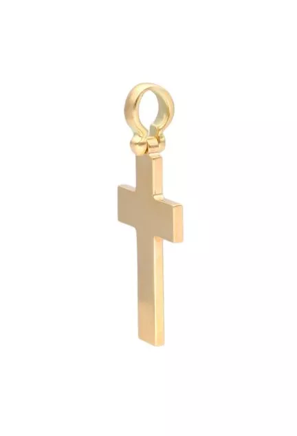 Cruz oro amarillo 18K chapa plana 243_009-03176 foto 2