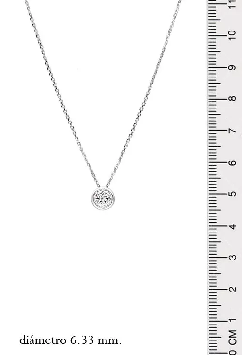 Gargantilla oro blanco 18k motivo circular con brillantes 243_RLT-APSHO gargantilla oro blanco y diamantes foto para parrilla online el rubi foto detalle medidas