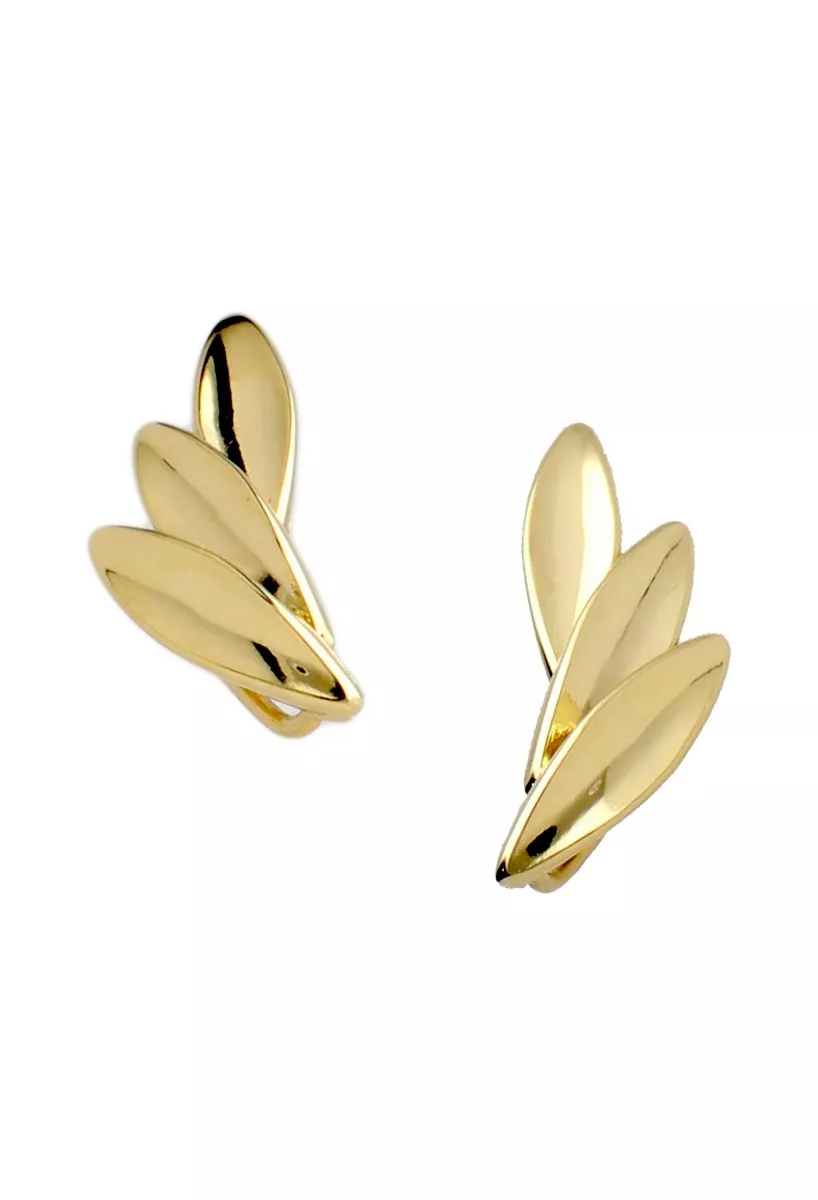 Los regalos que brillan bajo el muérdago: pendientes, collares y más para diciembre 2025 Pendientes oro amarillo 18k trepadores 3 hojas