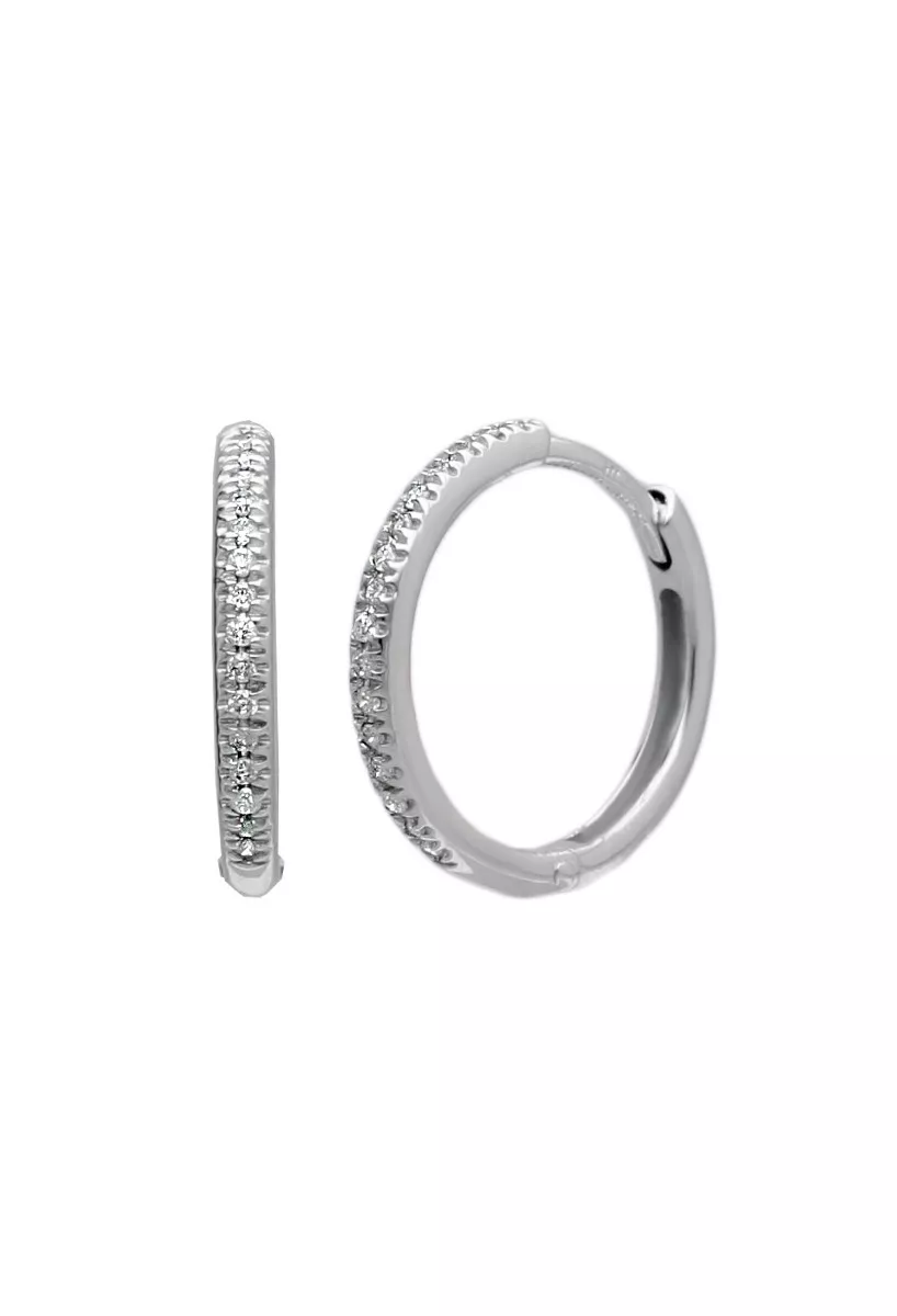 Pendientes oro 18 ktes y diamantes 030_4007B-BRI pendientes de aro con galeria de diamantes talla brillante para hombres y mujeres foto principal para parrilla web