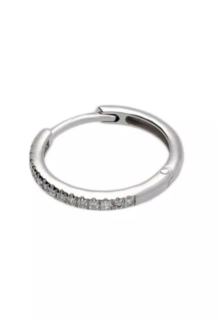 pendientes de aro con galeria de diamantes talla brillante para hombres y mujeres foto detalle aumentado para parrilla web