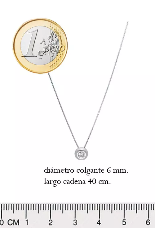 Gargantilla oro blanco 18k con diamante engastado en chatón 243_IEL-AAAPS gargantilla oro blanco 18 ktes con brillante de 0,08 quilates fotografia para web el rubi joyeros toma con medidas