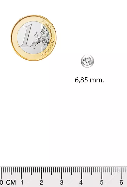 Pendientes oro de 18 ktes y diamantes 243_IEL-AAAPE pendientes oro blanco 18 ktes con brillantes chatones con sistemas de presión foto con medidas para joyeria online el rubi joyeros