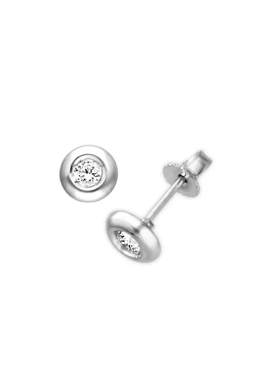 Pendientes oro de 18 ktes y diamantes 243_IEL-AAAPE pendientes oro blanco 18 ktes con brillantes chatones con sistemas de presión foto frontal y lateral para joyeria online el rubi joyeros