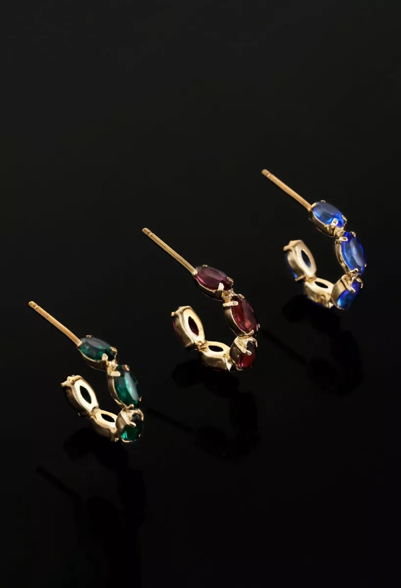 Pendientes plata chapada con piedras rosé 273_A4136-26DT Pendientes plata chapada con piedras rosé 273_A4136-26DT colores