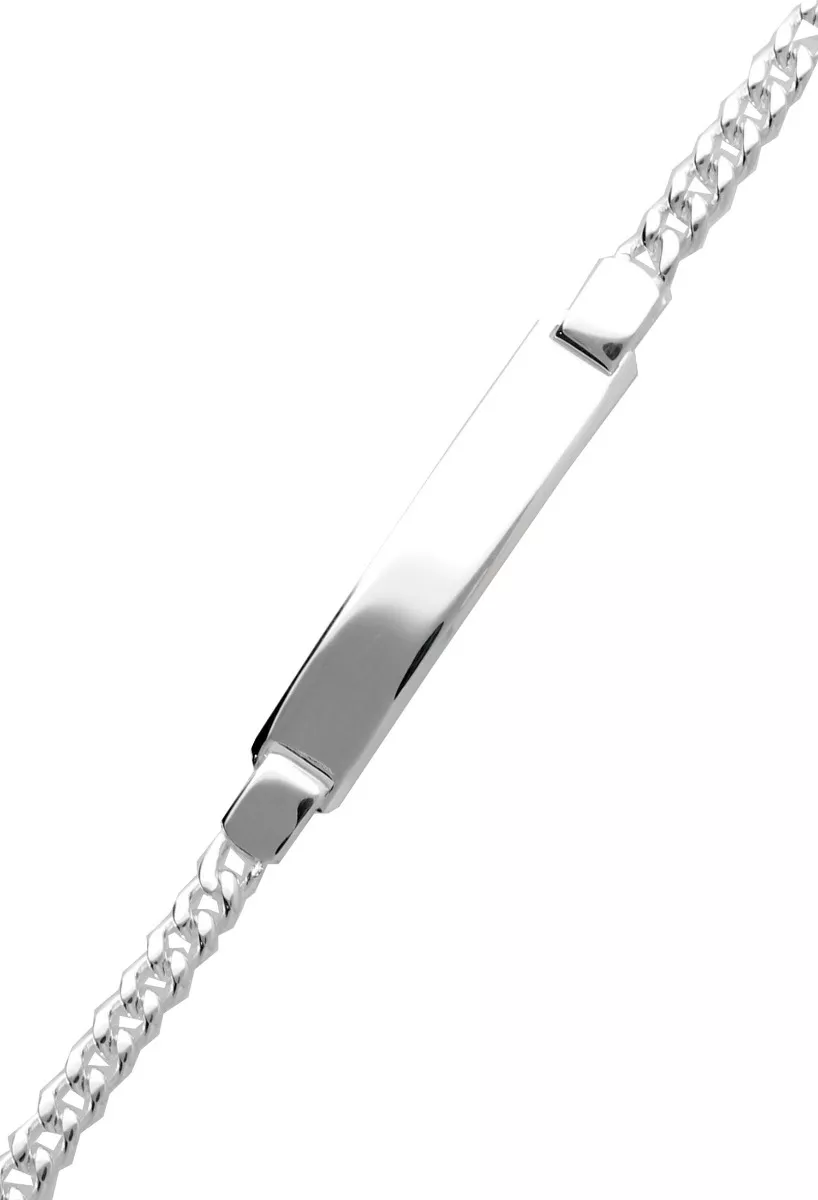 Pulsera plata de ley con chapa 127_AG-BNL120CH pulsera de plata con chapa para grabar eslabones barbados foto detallada para web el rubi joyeros