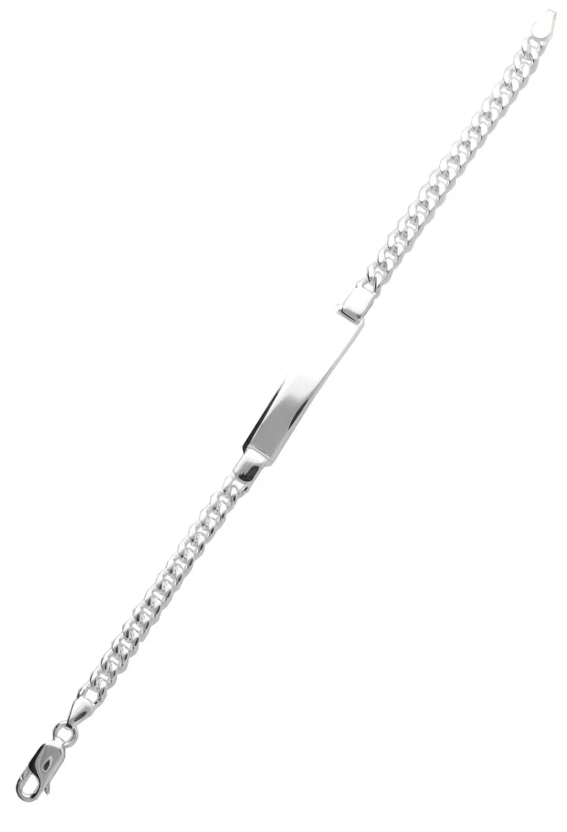 Pulsera plata de ley con chapa 127_AG-BNL150CH pulsera plata con chapa para grabar eslabones barbados foto para parrilla web el rubi joyeros toma tercera