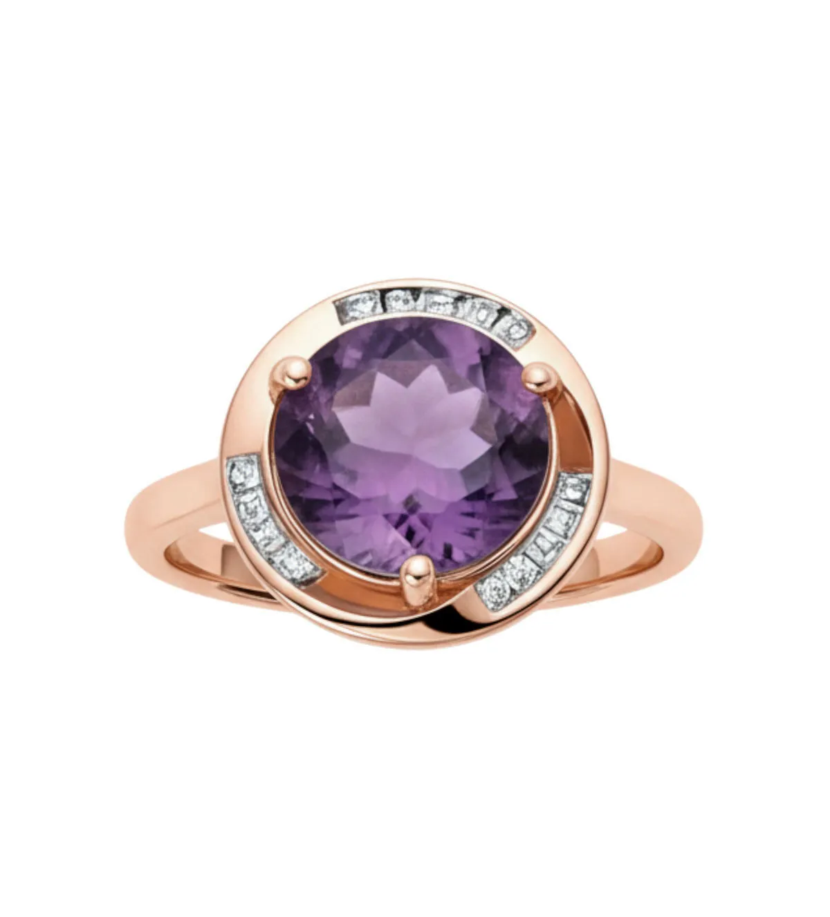 Anillos de piedra luna y amatista: 2 gemas con poder que marcan septiembre Anillo de plata chapada oro rosa 252_BR13806-ROJ-AM