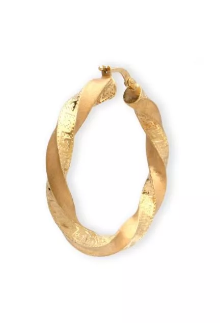 pendientes de aro oro amarillo 18 kilates vista detallada