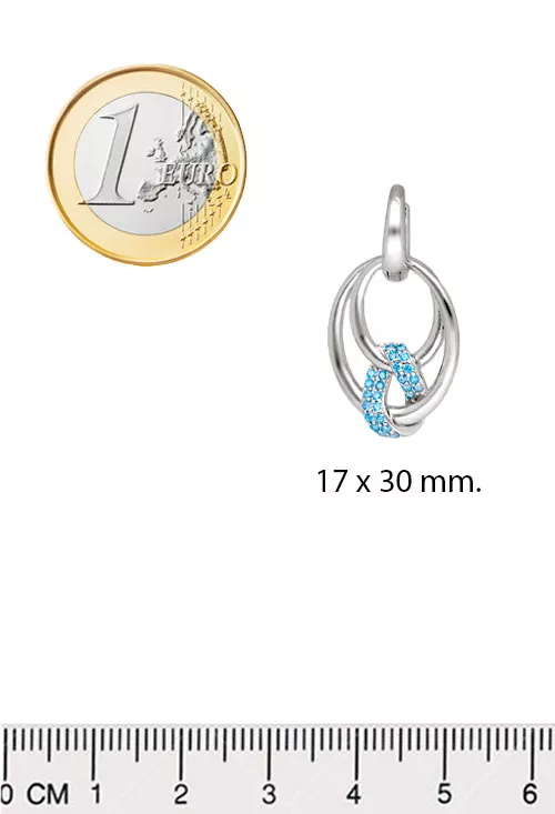 Pendientes largos plata con piedras azules 252_BE54577-BLA-TA pendientes largos de plata con piedras azul claro foto de medidas