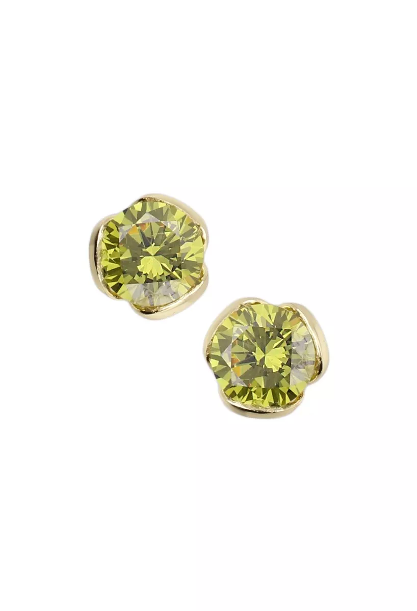 pendientes plata chapada con olivina foto frontal