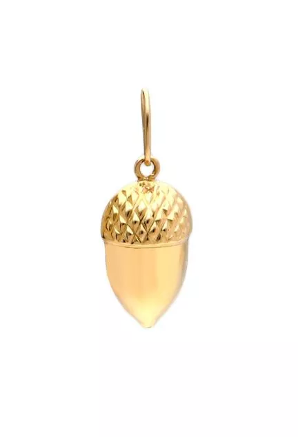 colgante oro amarillo 18 kilates bellota extremeña fotografia principal