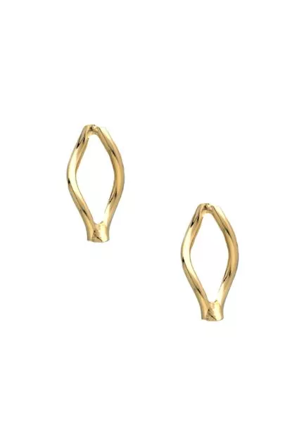 Pendientes de plata chapada rombos retorcidos 273_A4346-DT