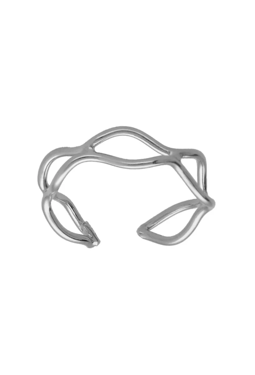 Anillo de plata forma rombos retorcidos 273_A4344-HA Anillo de plata chapada con 5 circonitas 273_A4362-07DA