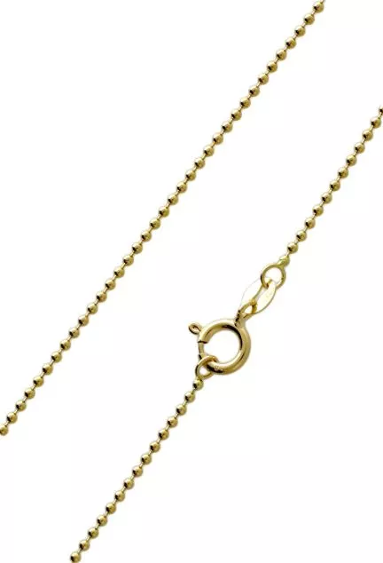 cadena bolas oro amarillo 18 kilates foto con detalle broche