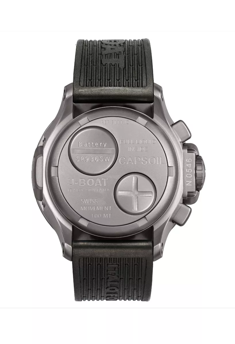 Reloj U-Boat Capsoil Chrono con caja acero y correa caucho 126_8111 Reloj U-Boat Capsoil Chrono con caja acero y correa caucho 319_8111 tapa