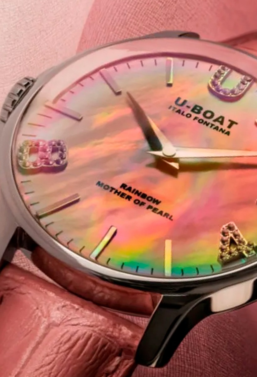 Reloj U-Boat Mujer con caja en acero y correa piel rosa, esfera circonitas 319_8472
