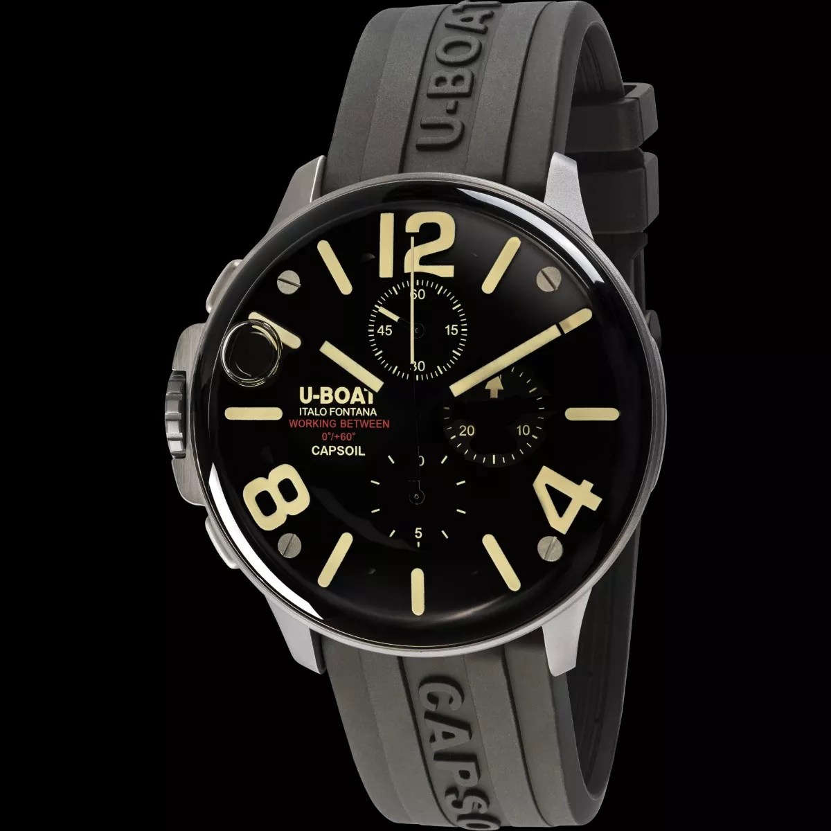 Reloj U-Boat Capsoil Chrono con caja acero y correa caucho 126_8111 Reloj U-Boat Capsoil Chrono con caja acero y correa caucho 319_8111 detalle 2