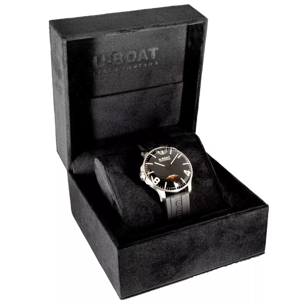 Reloj U-Boat Darkmoon con caja acero esfera roja y correa caucho 126_8465 Caja Reloj U-Boat Darkmoon con caja acero esfera roja y correa caucho 319_8465