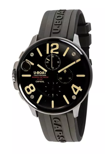 Reloj U-Boat Capsoil Chrono con caja acero y correa caucho 319_8111