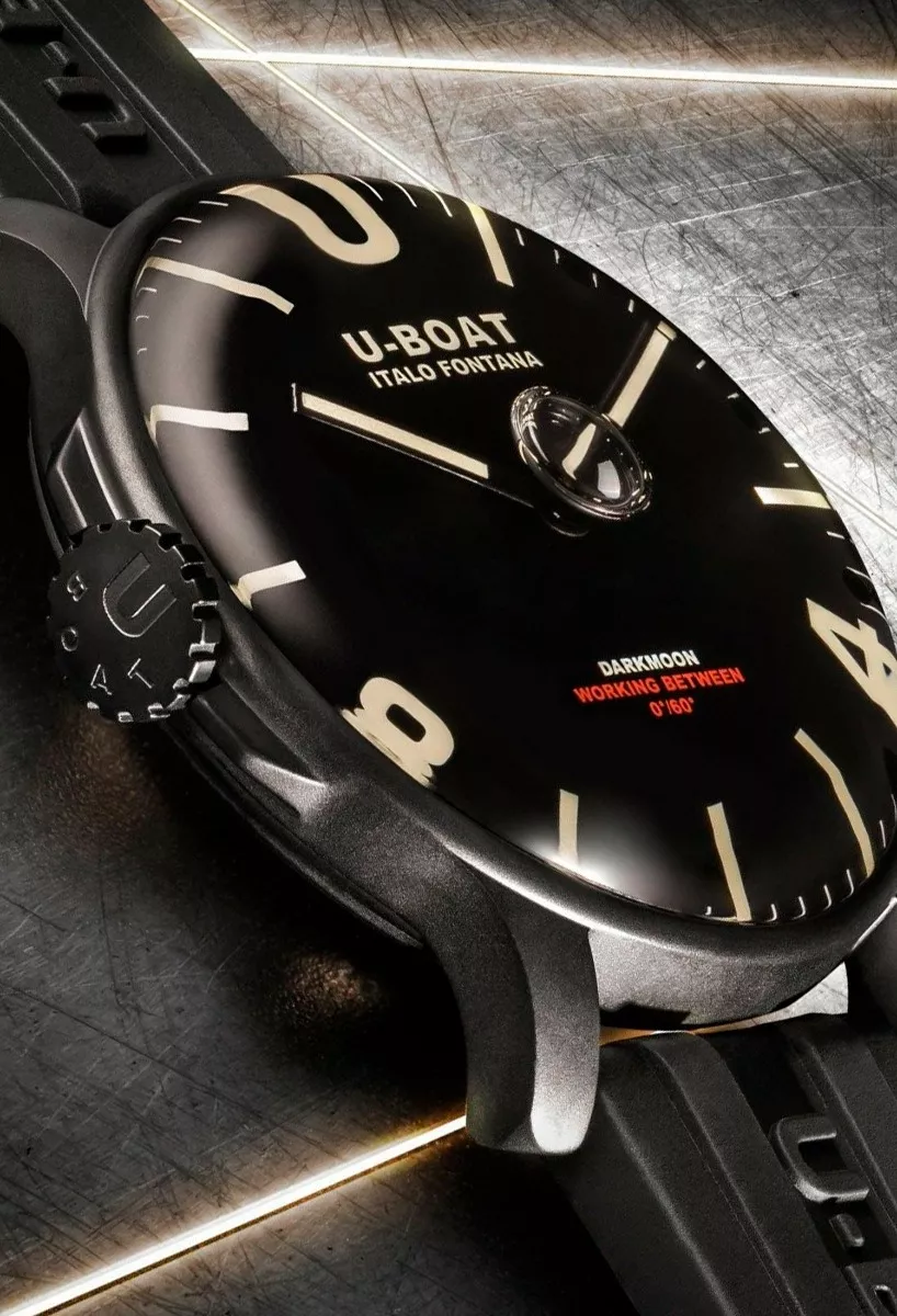 Reloj U-Boat Darkmoon con caja acero negra y correa caucho 126_8464-C.jpg Reloj U-Boat Darkmoon con caja acero negra y correa caucho 319_8464.jpg detalle