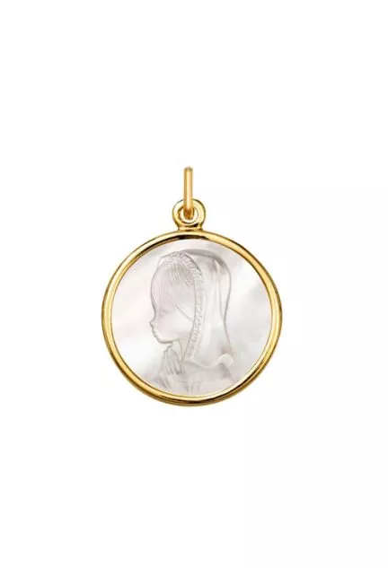 Medalla oro y nácar virgen niña 045_1269104NC-18