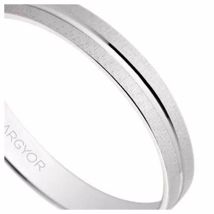 Alianza de oro blanco 9kts Argyor 3mm 5B30474