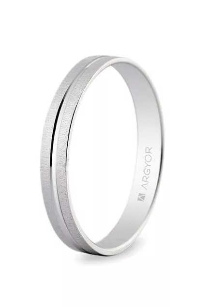 Alianza de oro blanco 9kts Argyor 3mm 5B30474