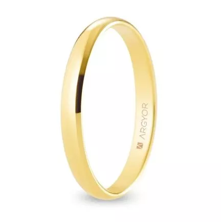 Alianza de oro amarillo de 2.5 mm A25CP00