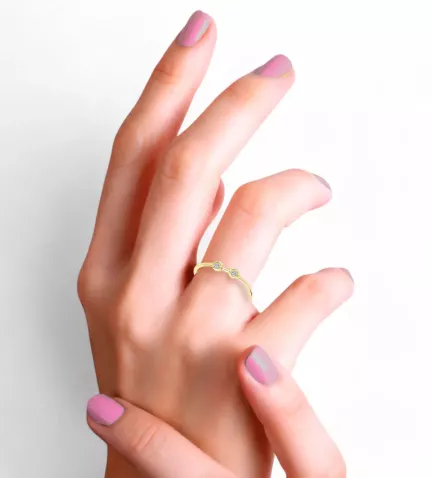 anillo oro amarillo con 2 diamantes 150 a 423 13 11