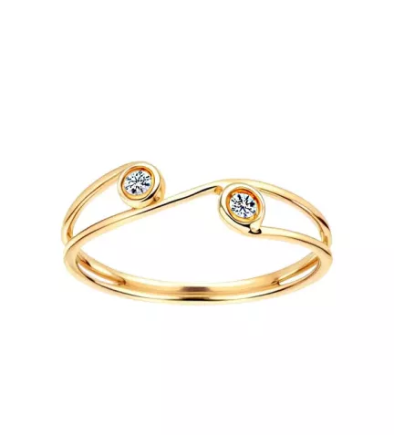 anillo de orp con diamantes